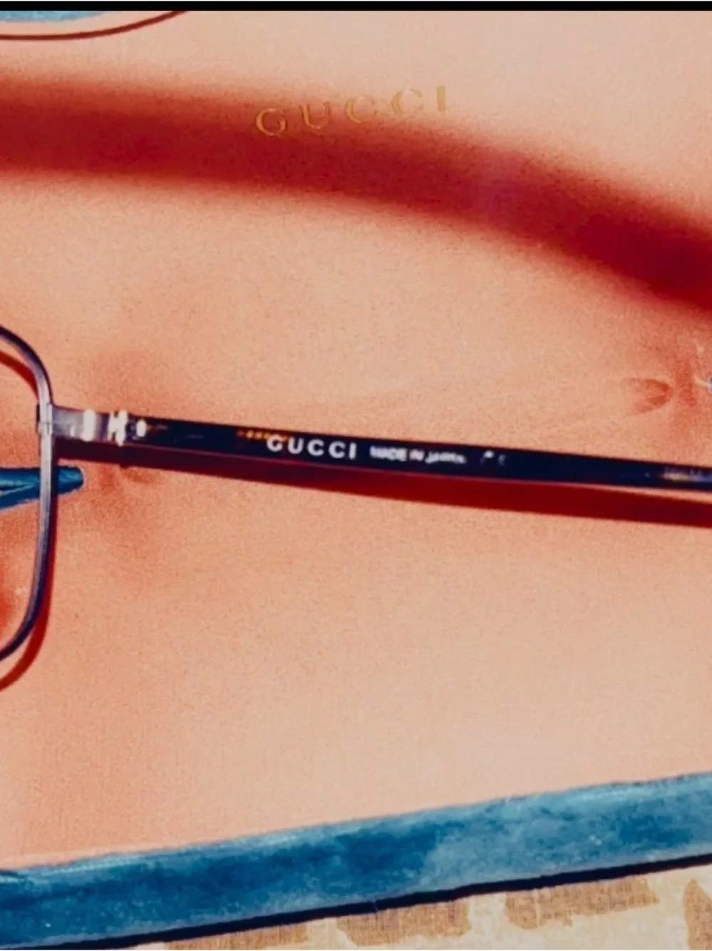 💼Gucci Blue and Gold Metal Frame Glasses🕶️